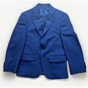 Lauren Ralph Lauren boys 8R navy blazer lined mini check